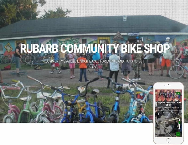 Rubarbike website screenshot.