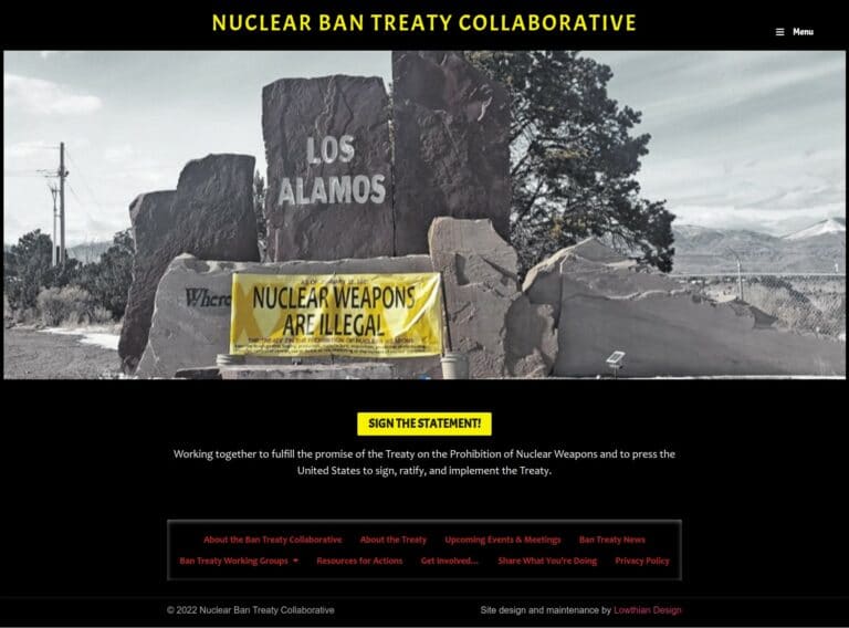 Nuclear Ban Treaty Collaborative screenshot
