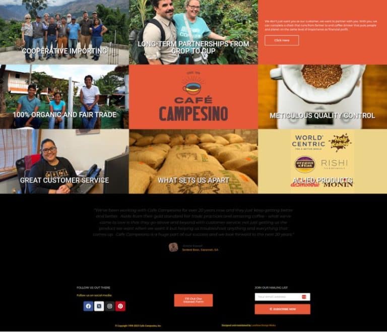 Café Campesino Wholesale screenshot